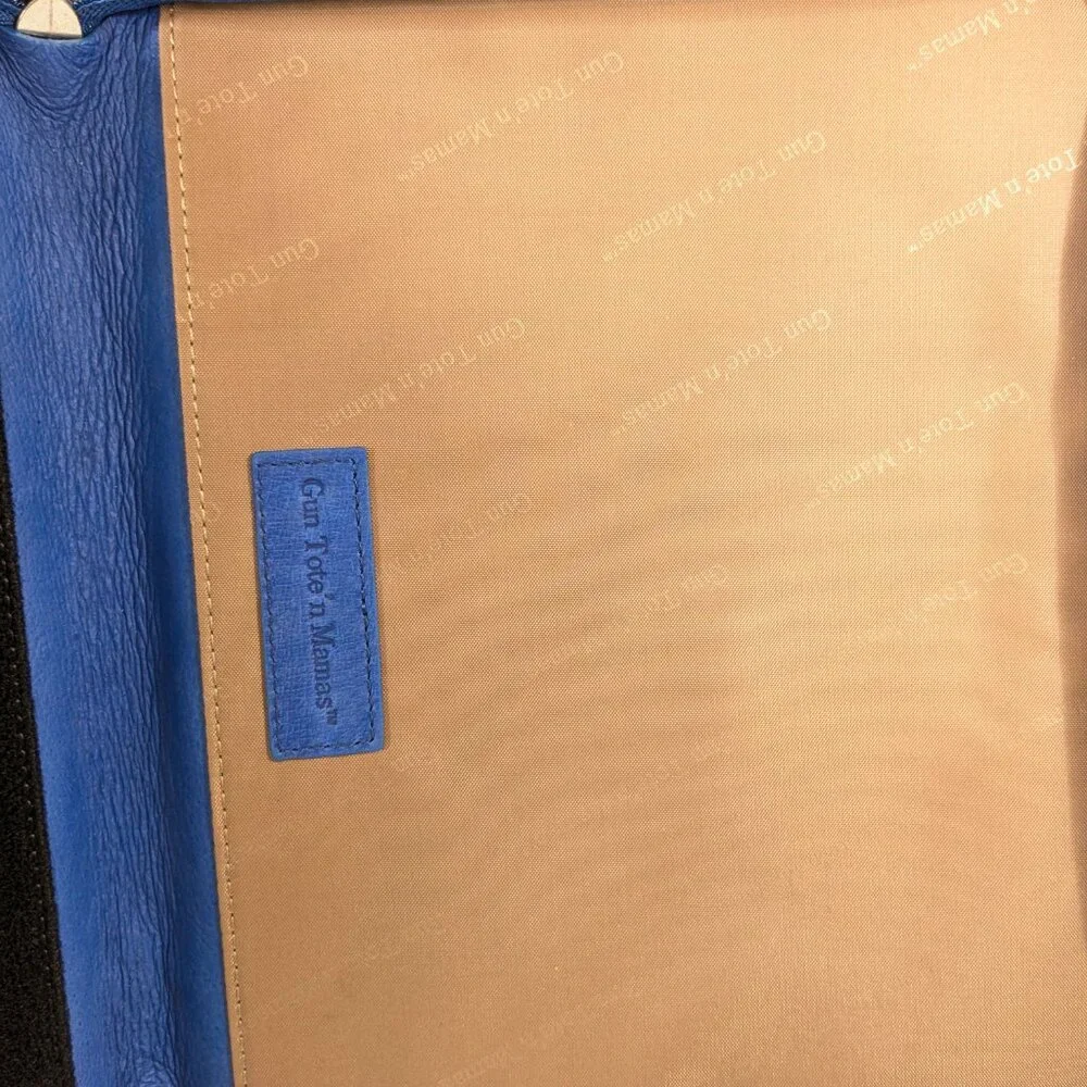 NEW Gun Tote'n Mamas Ipad Tablet Concealed Carry Case Leather Adjustable blue